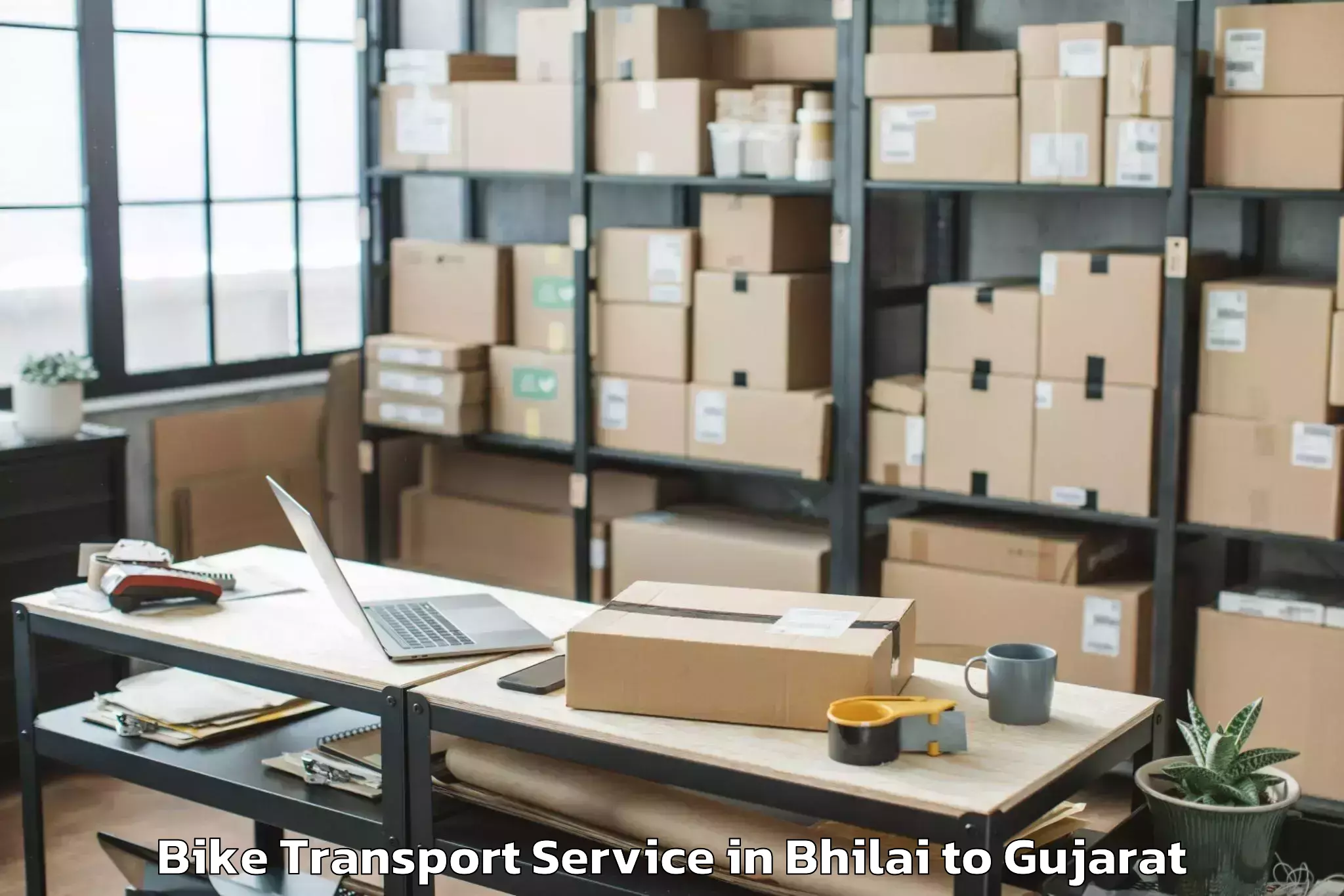 Get Bhilai to Balasinor Bike Transport